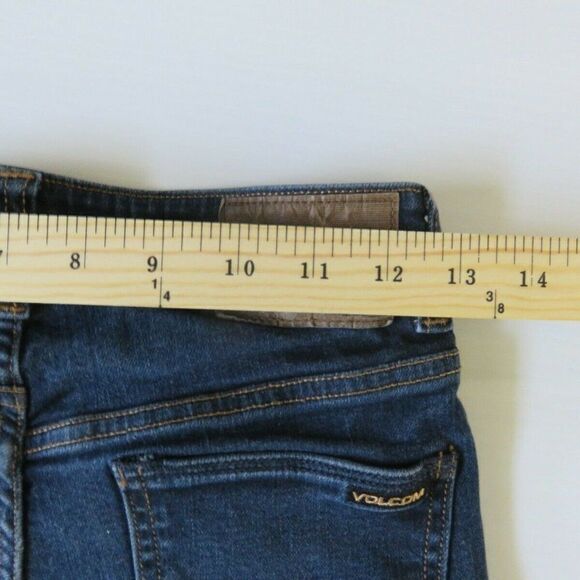 Volcom Denim Jeans Boys Size 26 / 12 Solver Modern Straight Genuine Skateboard - Picture 9 of 10